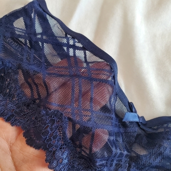 Victoria's Secret Very Sexy Lace Mesh Strappy-Back High Leg Cheeky Panty XS - Picture 3 of 6